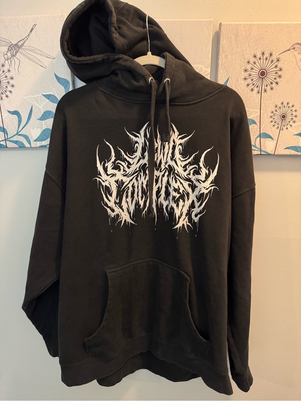 Black Anime Graphic Pullover Hoodie - Men's Sweater men’s size xxxl
